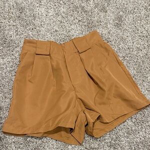 High Waist Tan Women's Shorts